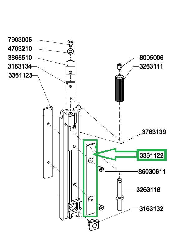 product Hohner Head Ledge, Main Slide<br>( 3361122 )