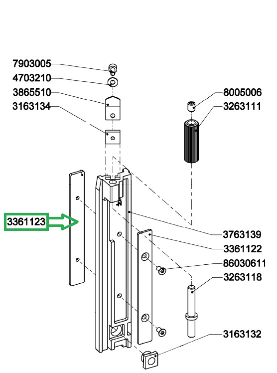 product Hohner Foot Ledge, Main Slide<br>( 3361123 )