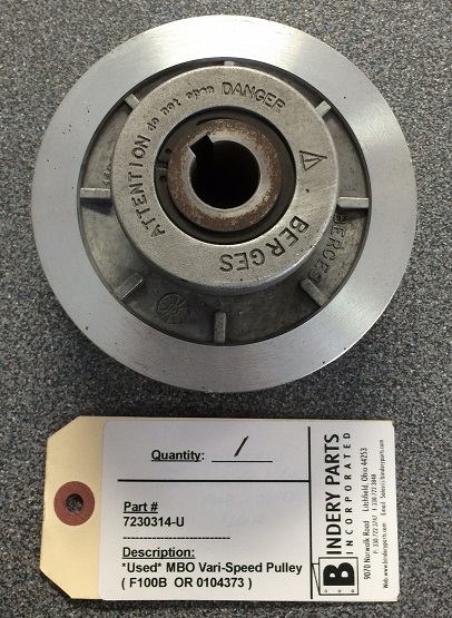 product MBO Variable Speed Pulley<br>F100B  0104373