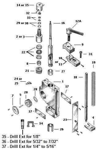 Nygren/Baum Drill Head Complete Assembly