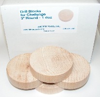 product Challenge Round Drill Blocks 3" x 3/4" 1 Doz/Per Pack